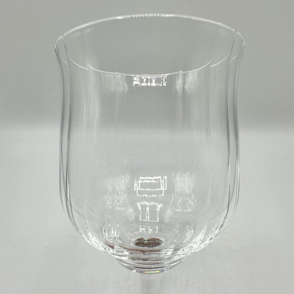 Set Of 5 Luigi Bormioli Canaletto Straight Optic 7 1/8” Wine Glasses /cb