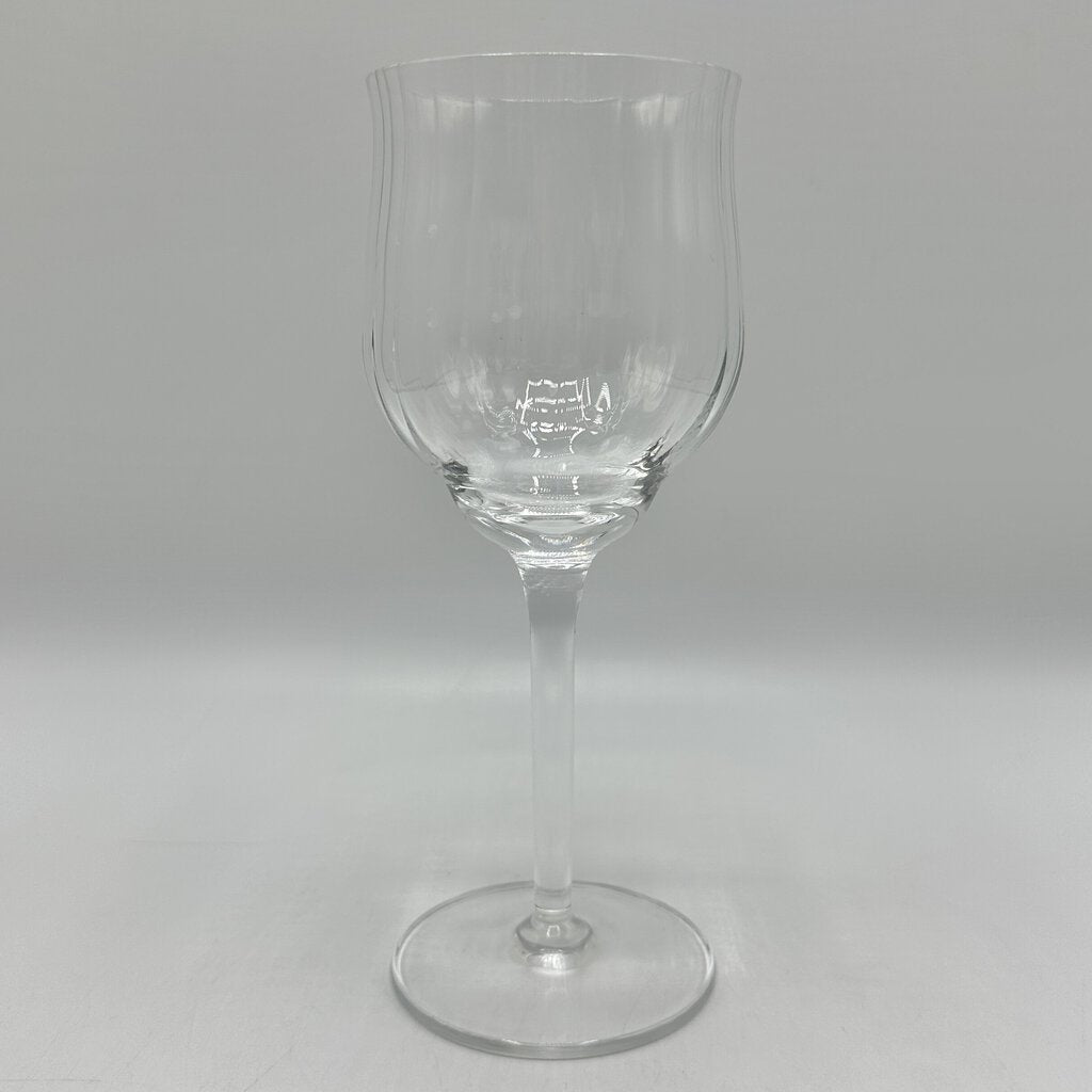 Set Of 5 Luigi Bormioli Canaletto Straight Optic 7 1/8” Wine Glasses /cb