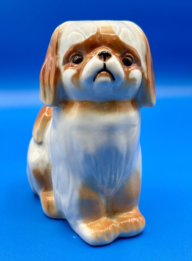 Pair of vtg Lomonosov Pekinese Dog Figurines /j