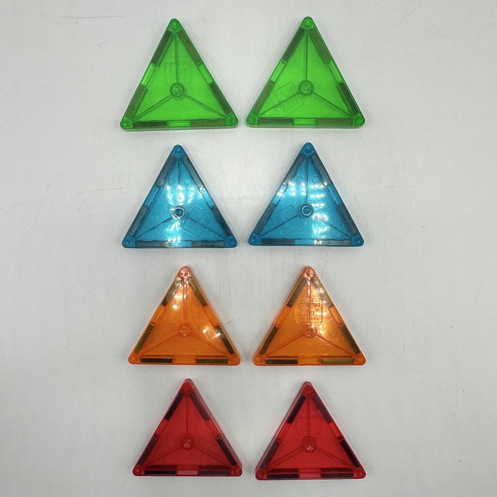 Lot Of 31 Original Magna Tiles Magnetic Geometric Building Shapes /cb