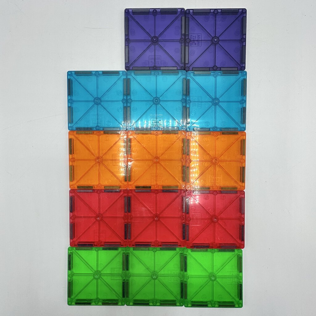 Lot Of 31 Original Magna Tiles Magnetic Geometric Building Shapes /cb