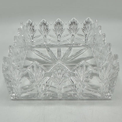 Portico Square Napkin Holder By Crystal Clear Industries Made in Poland /cb