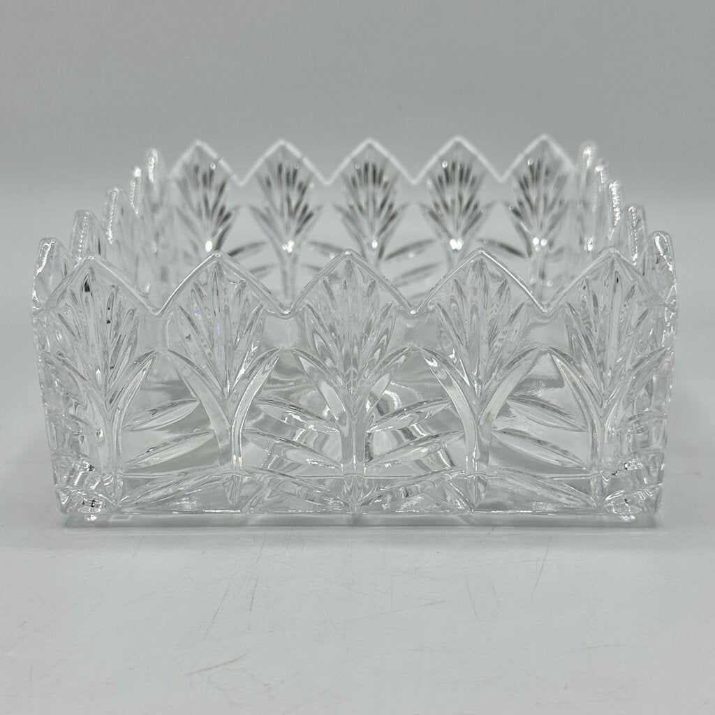 Portico Square Napkin Holder By Crystal Clear Industries Made in Poland /cb