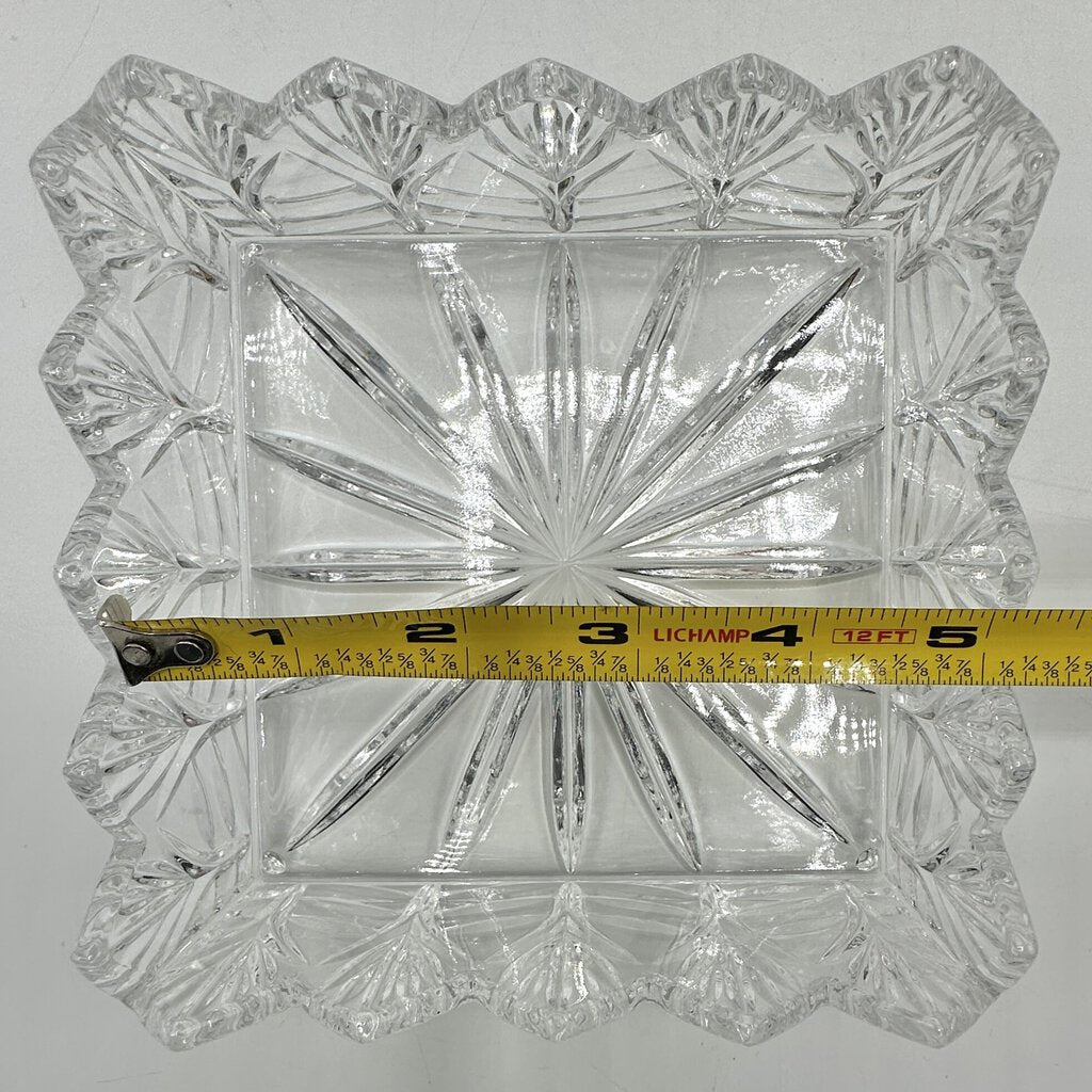 Portico Square Napkin Holder By Crystal Clear Industries Made in Poland /cb