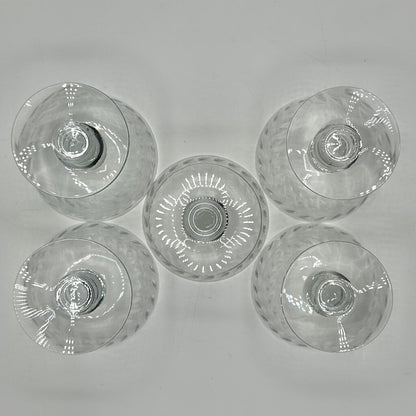 Set Of 5 Vintage Duncan & Miller NOBILITY Champagne/Tall Sherbet Glasses /cb