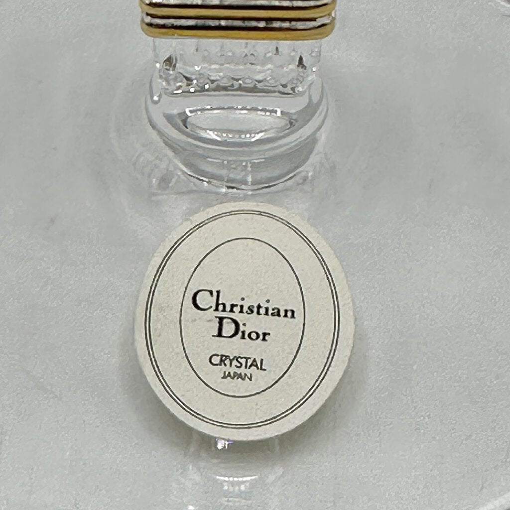 Christian Dior Crystal Gaudron Gold 7 Inch Taper Candle Holder /cb