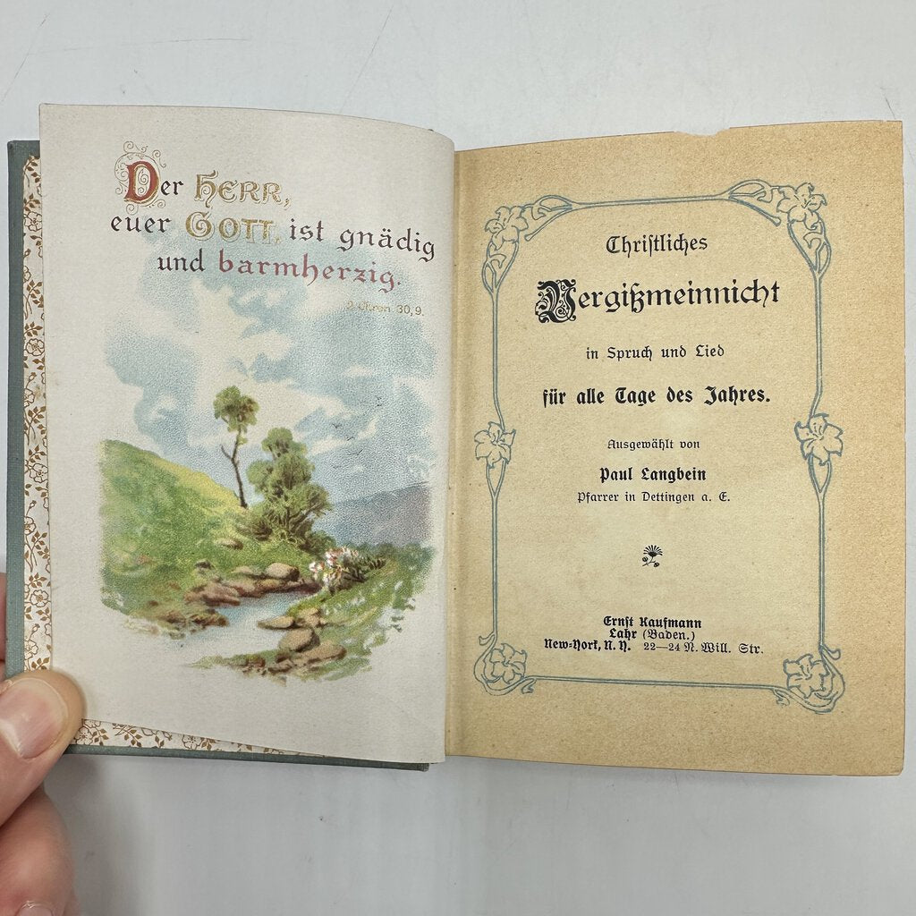 Christliches Vergissmeinnicht Antique German Language Daily Devotional Illustrated /cb