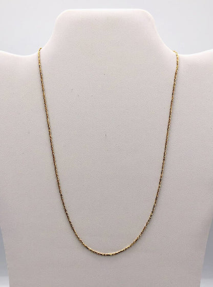 Vtg Milor 14K Gold Beaded Twist Chain Necklace /b