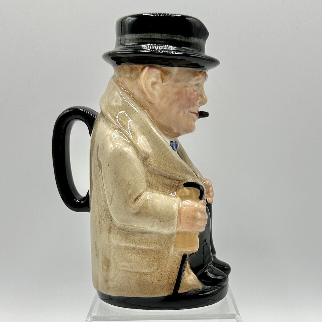 Vintage Royal Doulton 5 1/2” Winston Churchill Toby Jug Made In England /cb