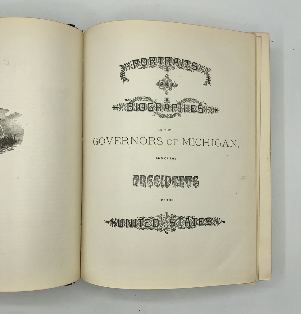 1891 Portrait & Biographical Ionia & Montcalm County Michigan Leather Bound Album Book /b