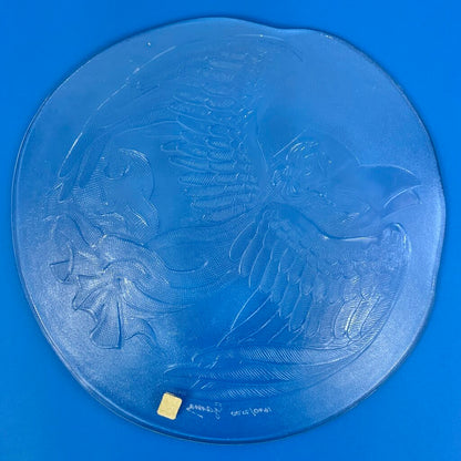 Vintage Verde Pinho Crystal “Angel With Book” Limited Edition Textured Crystal Plate Signed & Numbered Made in Portugal /cb