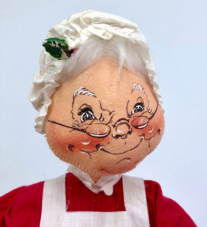 Large 1971 Annalee Santa & Mrs Santa Claus 28” Dolls /b