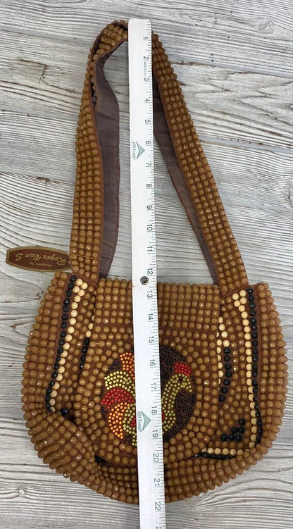 Vintage Roger Van S Beaded Handbag w/ Rooster /b
