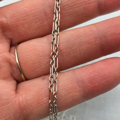 Vintage JHP Rhodium Plated Cross Pendant Necklace /b