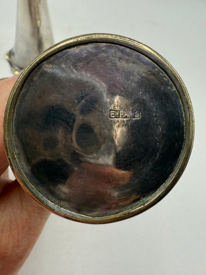 VTG set of 2 EPNS Trumpet Bud Vase 6.25” tall /ro