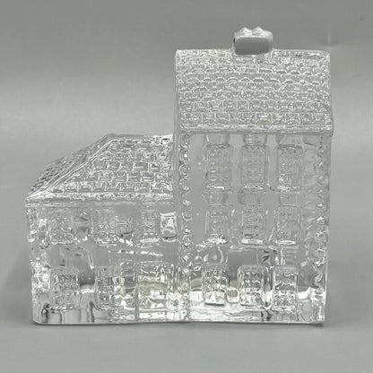 Vintage Waterford Crystal Lismore Village Hotel Sculpture/Paperweight w/Box /cb