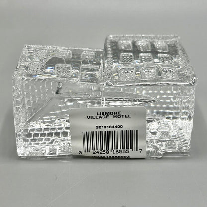 Vintage Waterford Crystal Lismore Village Hotel Sculpture/Paperweight w/Box /cb