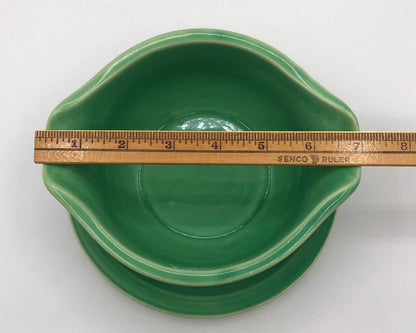 Vtg Coors Rock Mount Pottery Sauce Bowl w/ Underplate /b