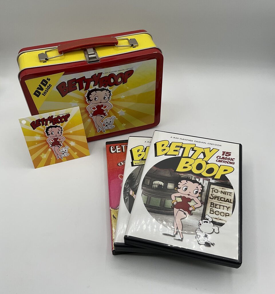 Betty Boop Collectible Tin Lunchbox with 3 Disc DVD Set 2008 /sb