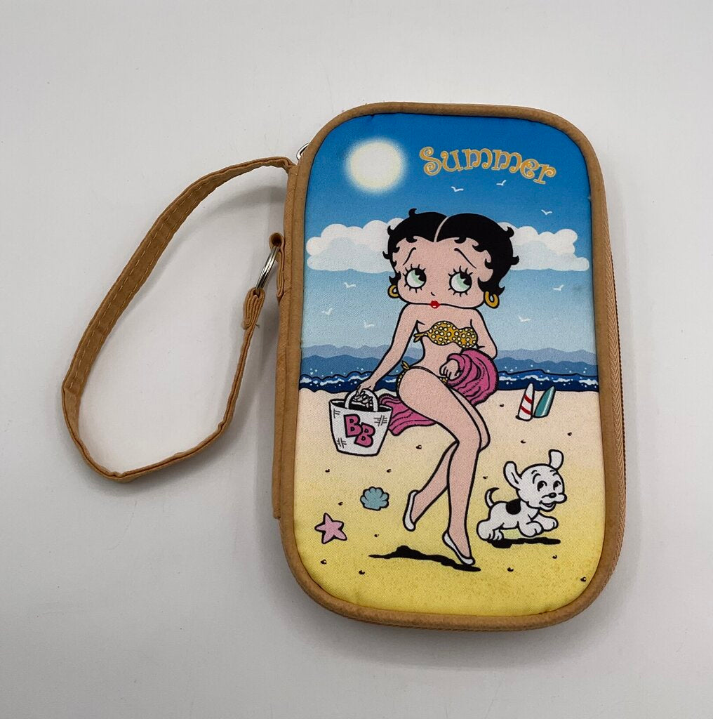 Lot of 2 Willabee & Ward Betty Boop Summer & Autumn Soft Zippered Clutch Purses /s