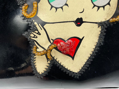 Vintage Betty Boop 1994 Black Vinyl Purse/Handbag /sb