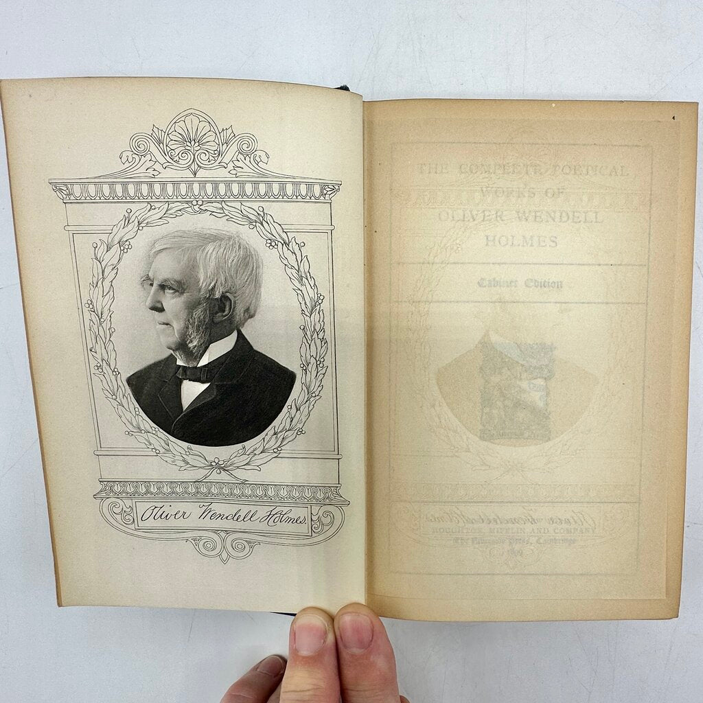 The Complete Poetical Works Of Oliver Wendell Holmes Cabinet Edition Houghton Mifflin 1899 Hardcover /cb