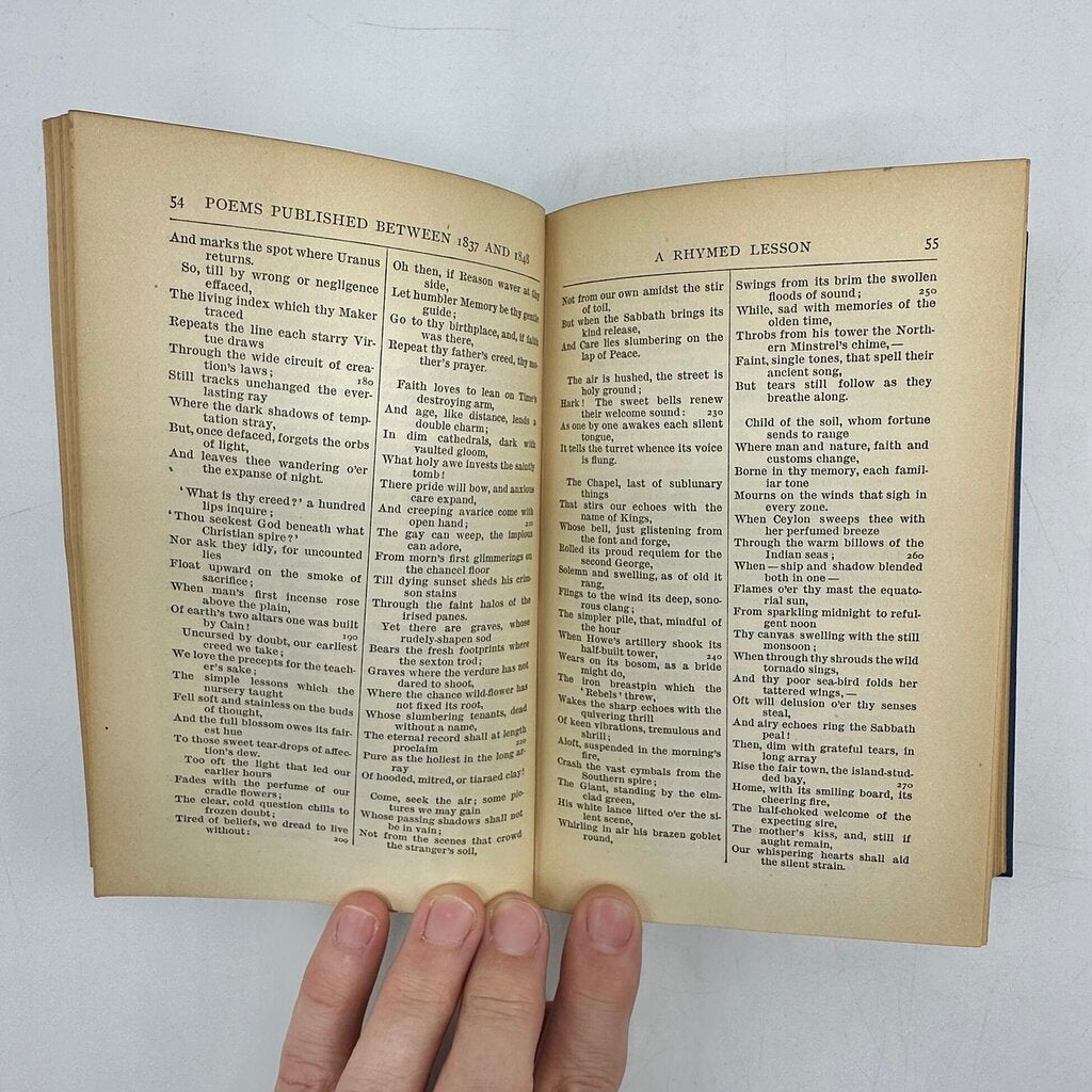 The Complete Poetical Works Of Oliver Wendell Holmes Cabinet Edition Houghton Mifflin 1899 Hardcover /cb