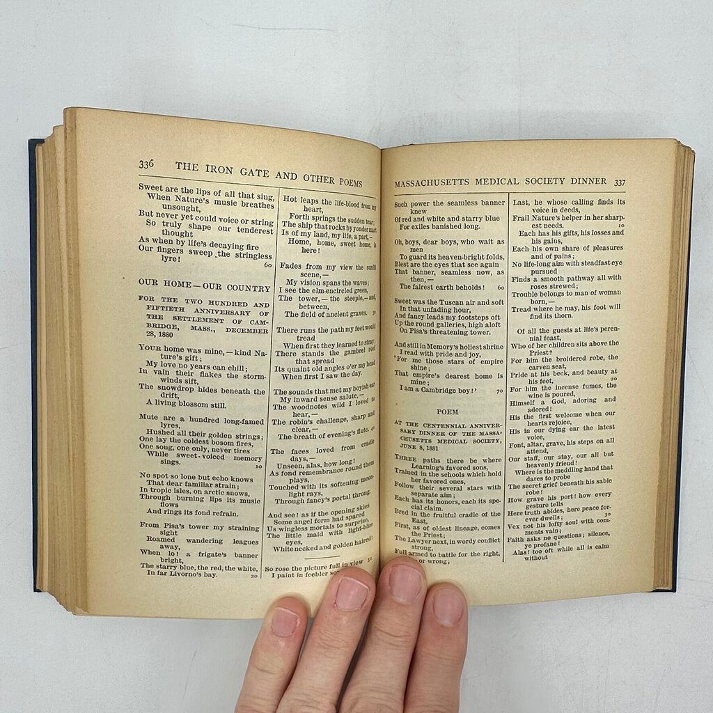 The Complete Poetical Works Of Oliver Wendell Holmes Cabinet Edition Houghton Mifflin 1899 Hardcover /cb