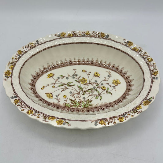 Vintage Copeland Spode Buttercup 9” Oval Vegetable Bowl Old Backstamp Made In England /cb