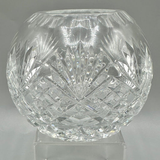 Crystal Clear Industries Cut Crystal Essex 4” Heavy Round Rose Bowl /cb