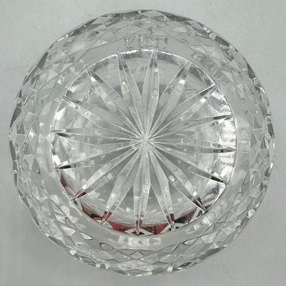 Crystal Clear Industries Cut Crystal Essex 4” Heavy Round Rose Bowl /cb