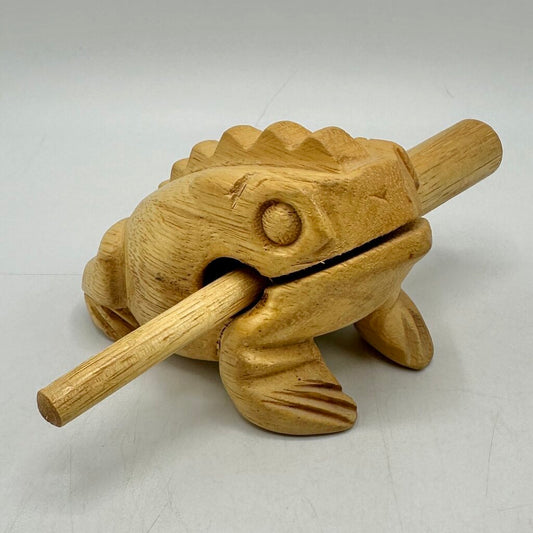 RRRibit Wooden Frog Guiro Rasp Rhythm Percussion Instrument Handcrafted in Thailand /cb