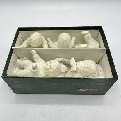 Vintage Dept56 Snowbabies “Tumbling In The Snow” 7957-0 Set of 5 Figurines in Original Box /cb