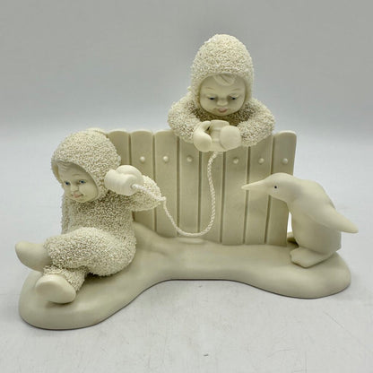 Lot of 3 Department 56 Snowbabies Figurines w/Boxes Snow Angels, Deer Friends, Burning Up The Lines /cb