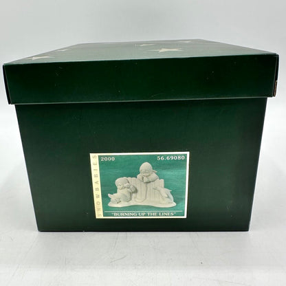 Lot of 3 Department 56 Snowbabies Figurines w/Boxes Snow Angels, Deer Friends, Burning Up The Lines /cb