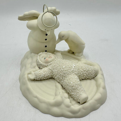 Lot of 3 Department 56 Snowbabies Figurines w/Boxes Snow Angels, Deer Friends, Burning Up The Lines /cb