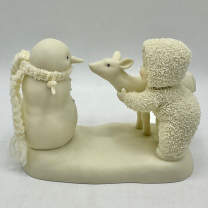 Lot of 3 Department 56 Snowbabies Figurines w/Boxes Snow Angels, Deer Friends, Burning Up The Lines /cb