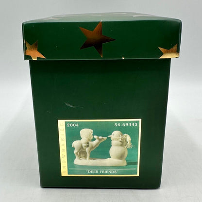 Lot of 3 Department 56 Snowbabies Figurines w/Boxes Snow Angels, Deer Friends, Burning Up The Lines /cb