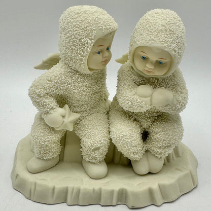 Lot of 4 Department 56 Vintage Winter Tales Of The Snowbabies Figurines w/Boxes Let’s Go Skiing, There’s Another One, I Made This Just For You, This Will Cheer You Up /cb
