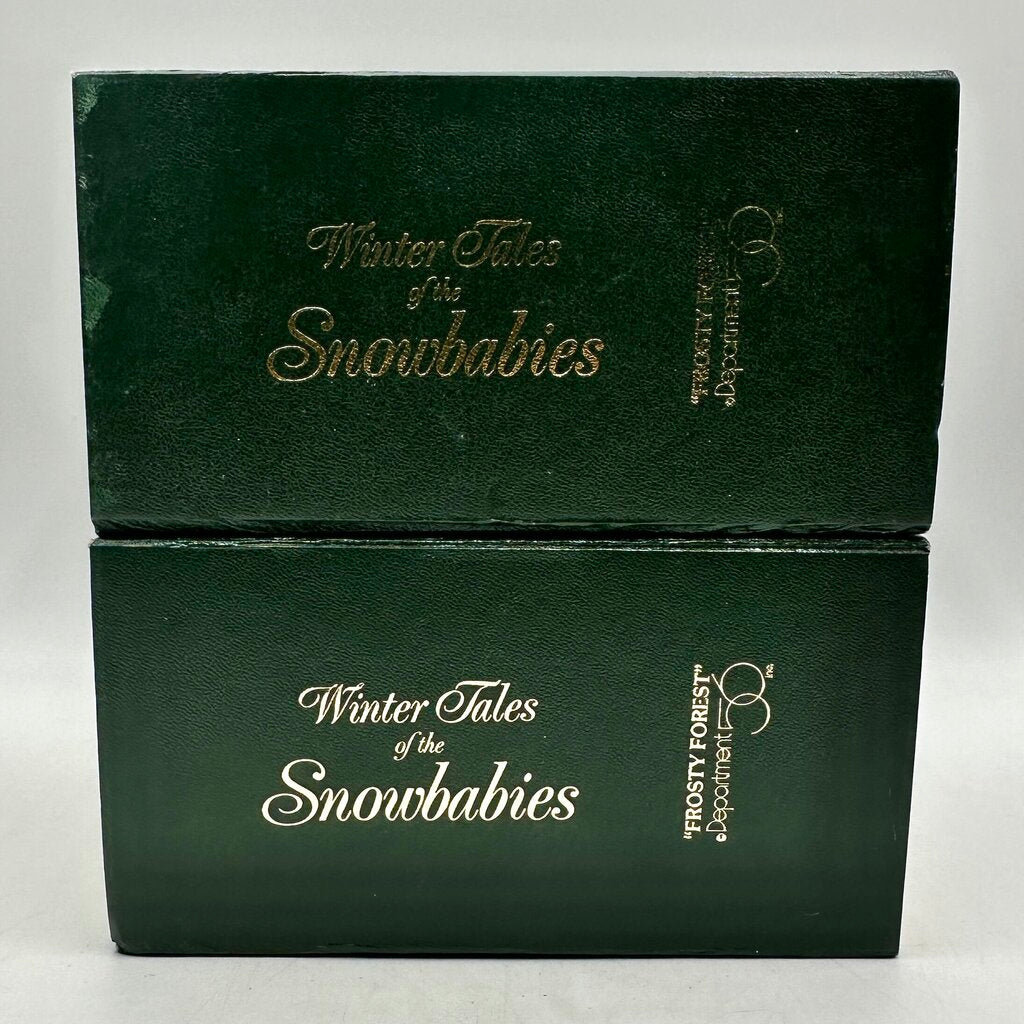 Set of 4 Department 56 Vintage Winter Tales Of The Snowbabies Frosty Forest Ceramic Pine Trees in 2 Boxes /cb