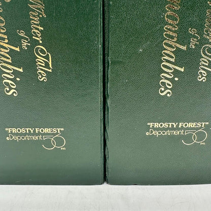 Set of 4 Department 56 Vintage Winter Tales Of The Snowbabies Frosty Forest Ceramic Pine Trees in 2 Boxes /cb