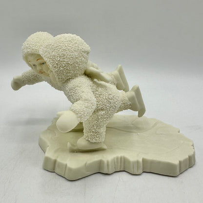 Lot of 2 Vintage Department 56 Snowbabies Figurines Playing Games Is Fun, We Make A Great Pair /cb