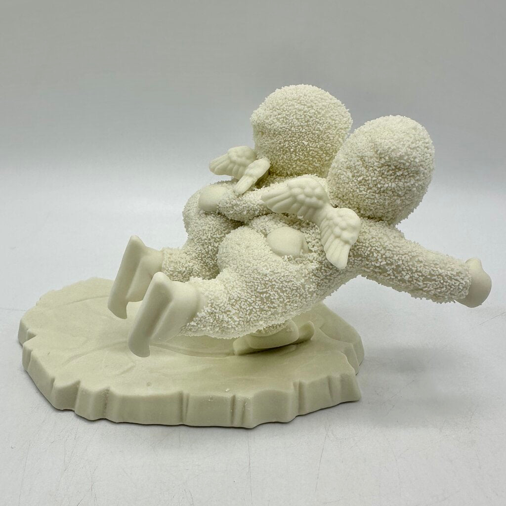 Lot of 2 Vintage Department 56 Snowbabies Figurines Playing Games Is Fun, We Make A Great Pair /cb