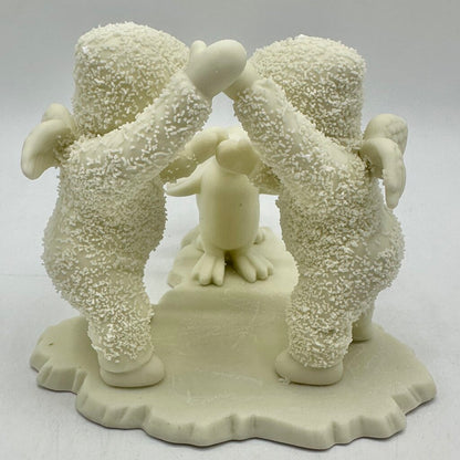 Lot of 2 Vintage Department 56 Snowbabies Figurines Playing Games Is Fun, We Make A Great Pair /cb