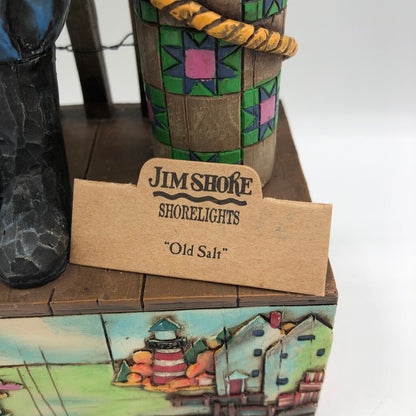 Jim Shore Shorelights 2004 "Old Salt" Sea Captain w/ Cat Figurine /b