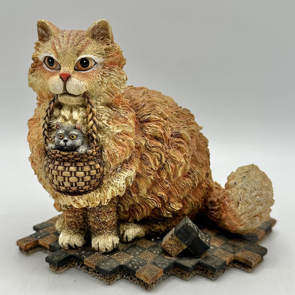 Curious Cats By Lang And Wise “Sam and Mitzi” Figurine First Edition 2000 w/Box /cb