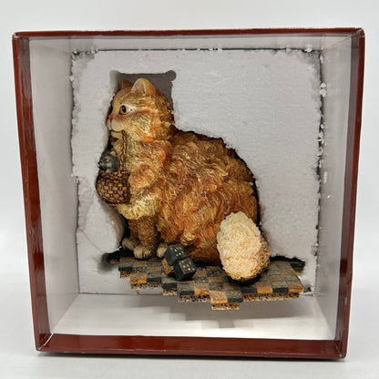 Curious Cats By Lang And Wise “Sam and Mitzi” Figurine First Edition 2000 w/Box /cb