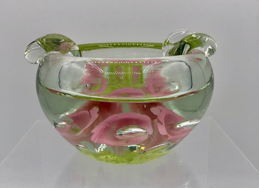 Vintage St. Clair Art Glass AShtray/ Paperweight /b