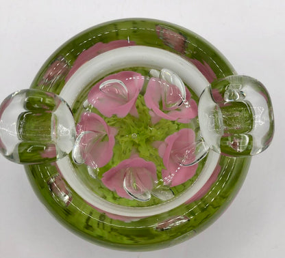 Vintage St. Clair Art Glass AShtray/ Paperweight /b