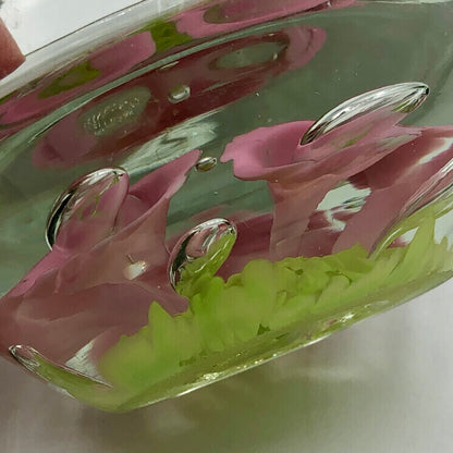 Vintage St. Clair Art Glass AShtray/ Paperweight /b